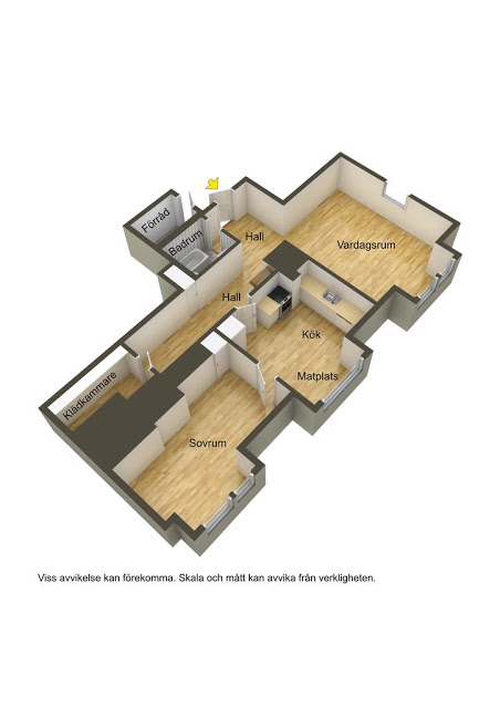 plan de amenajare pentru un apartament de doua camere la mansarda